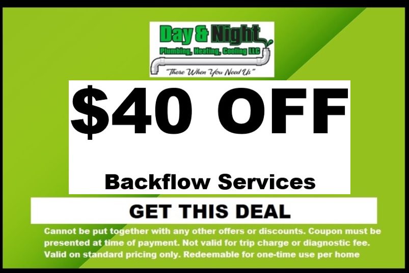 Day & Night Plumbing $40 OFF Backflow Services COUPON