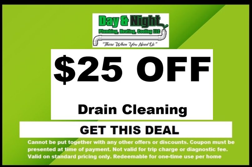 Day and Night Plumbing $25 OFF Drain Cleaning COUPON