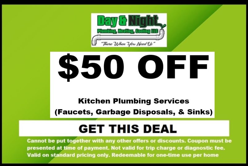 Day and Night Plumbing $50 OFF Kitchen Plumbing Services